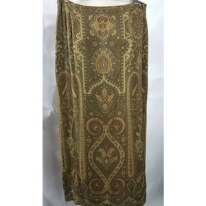 Jones New York Silk Skirt Size 10 Lined Bohemian